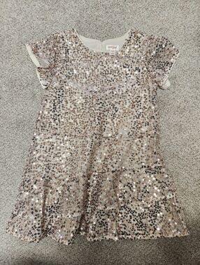 Girl's Size 6/7 Cat & Jack Gold Sequin Party Dress